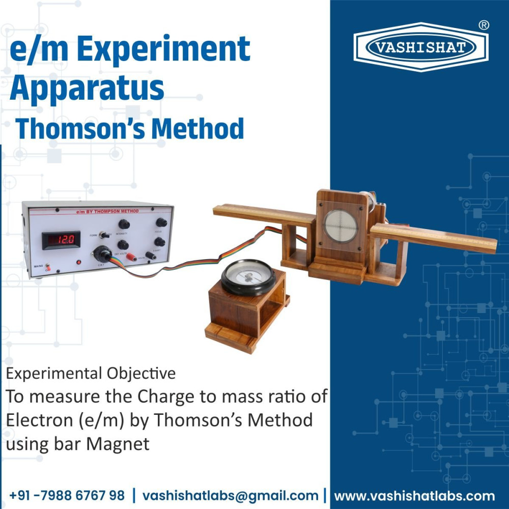 To determine the value of e/m of an electron by Thomson’s method using Bar magnets